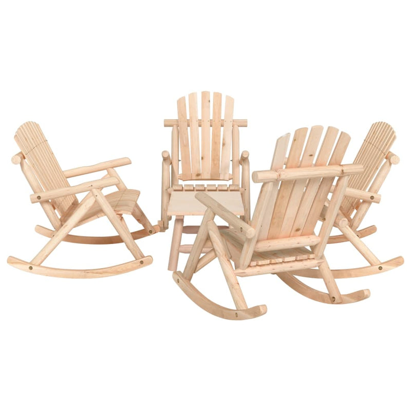 vidaXL 5 Piece Garden Lounge Set Solid Wood Spruce
