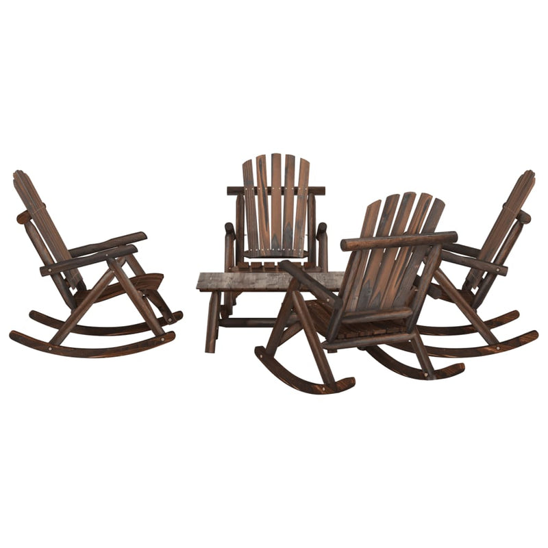 vidaXL 5 Piece Garden Lounge Set Solid Wood Spruce
