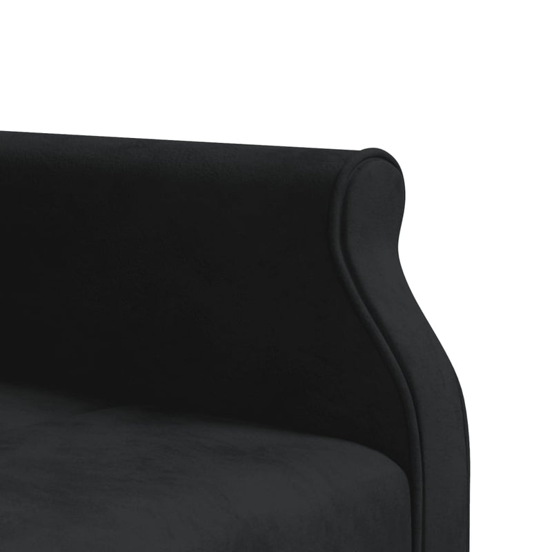 vidaXL L-shaped Sofa Bed Black 271x140x70 cm Velvet