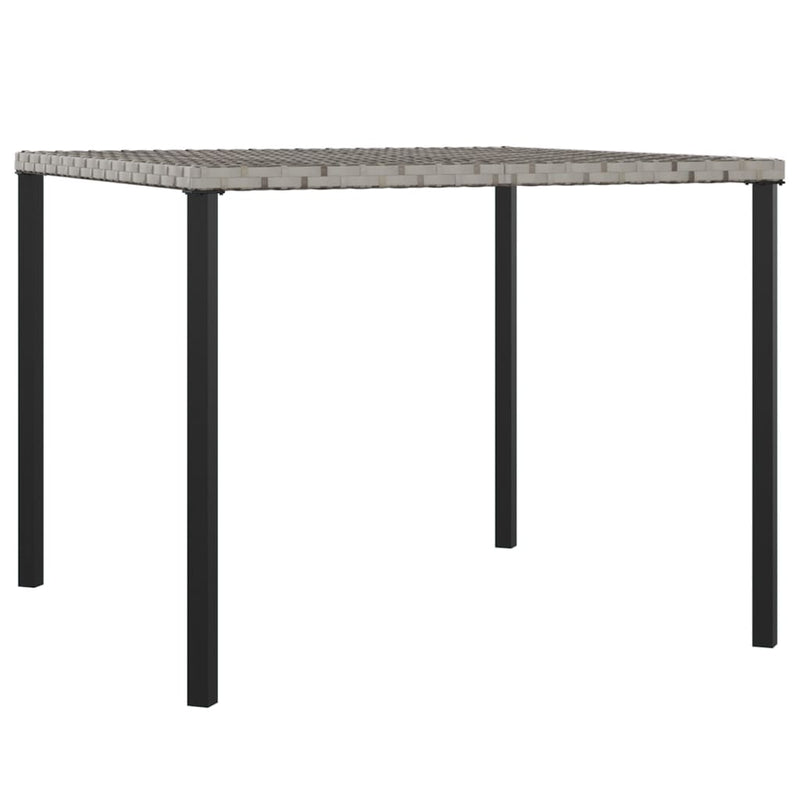 vidaXL 2 Piece Garden Dining Set with Cushions Black Poly Rattan