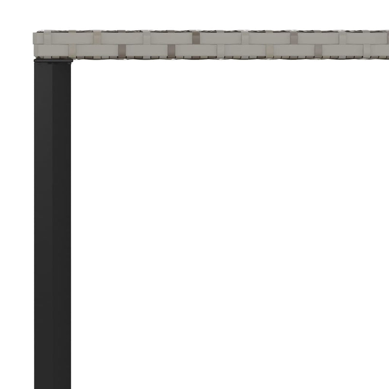 vidaXL 2 Piece Garden Dining Set with Cushions Black Poly Rattan