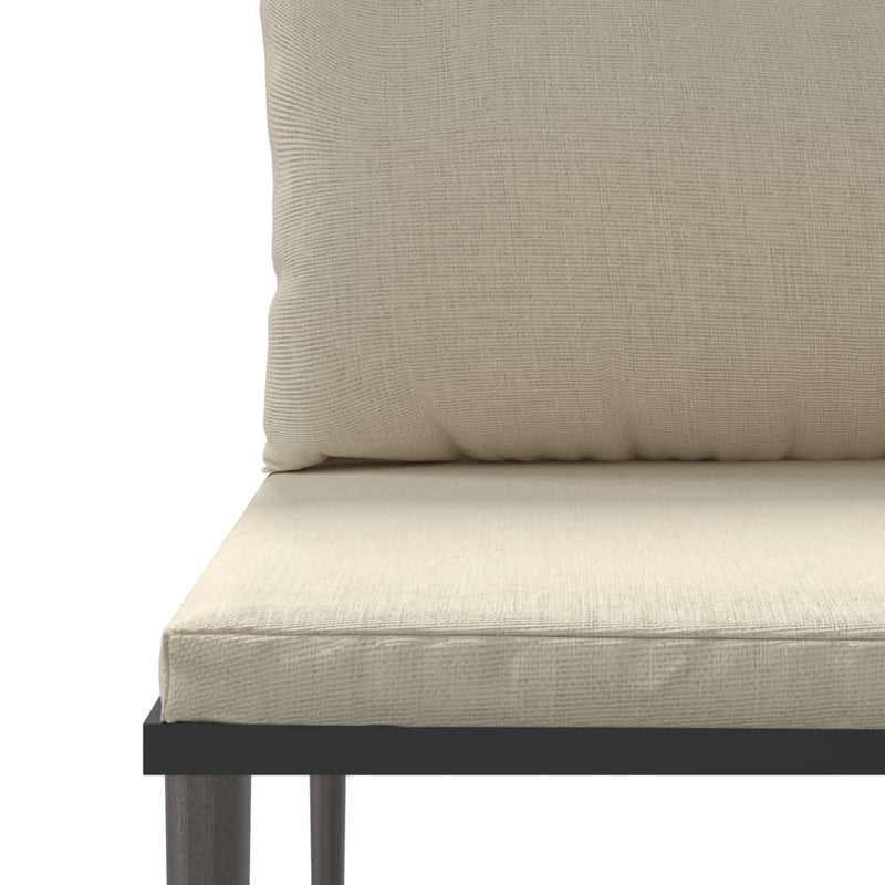 vidaXL 3 Piece Garden Lounge Set with Cushions Grey Poly Rattan