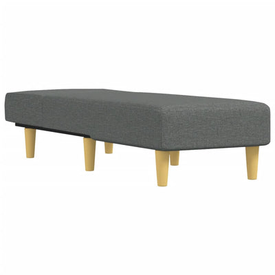 vidaXL Chaise Longue Dark Grey Fabric