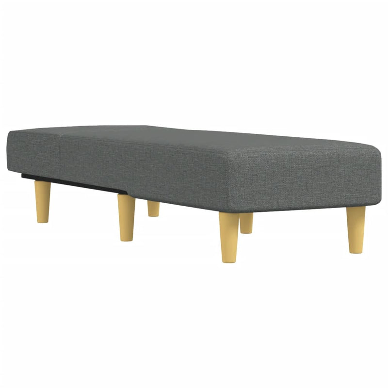vidaXL Chaise Longue Dark Grey Fabric