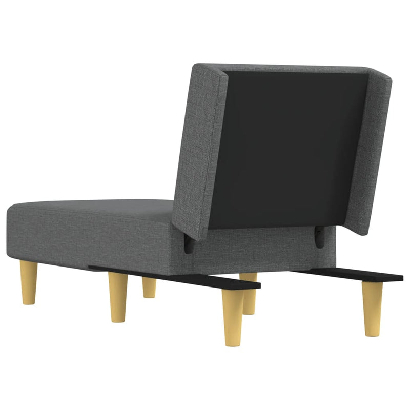 vidaXL Chaise Longue Dark Grey Fabric