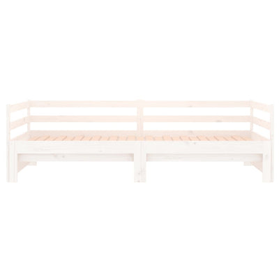 vidaXL Pull-out Day Bed without Mattress White 2x(90x190) cm