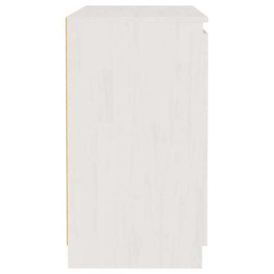 vidaXL Side Cabinet White 60x36x65 cm Solid Wood Pine