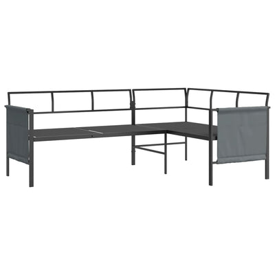 vidaXL 2 Piece Garden Dining Set Anthracite Steel
