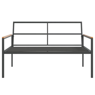 vidaXL 4 Piece Garden Lounge Set with Cushions Anthracite Steel