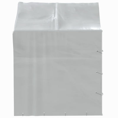 vidaXL Outdoor Dog Kennel with Roof Silver 2x2x2.5 m Galvanised Steel