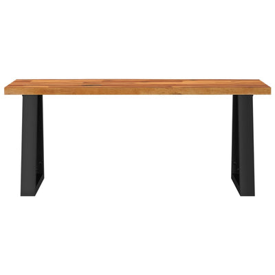 vidaXL Bench with Live Edge 110 cm Solid Wood Acacia