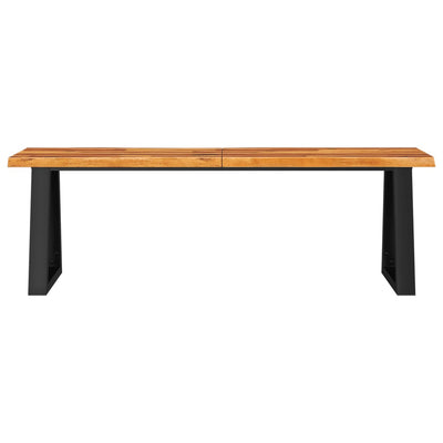 vidaXL Bench with Live Edge 110 cm Solid Wood Acacia