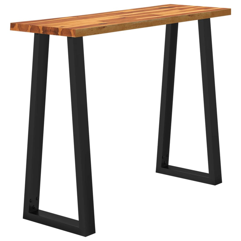 vidaXL Console Table with Live Edge 140x40x80 cm Solid Wood Acacia