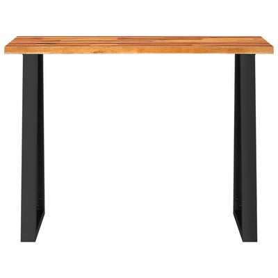 vidaXL Console Table with Live Edge 140x40x80 cm Solid Wood Acacia