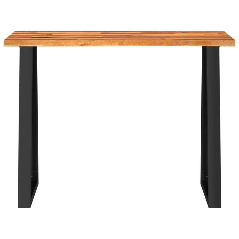 vidaXL Console Table with Live Edge 140x40x80 cm Solid Wood Acacia