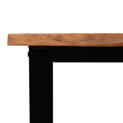 vidaXL Console Table with Live Edge 140x40x80 cm Solid Wood Acacia
