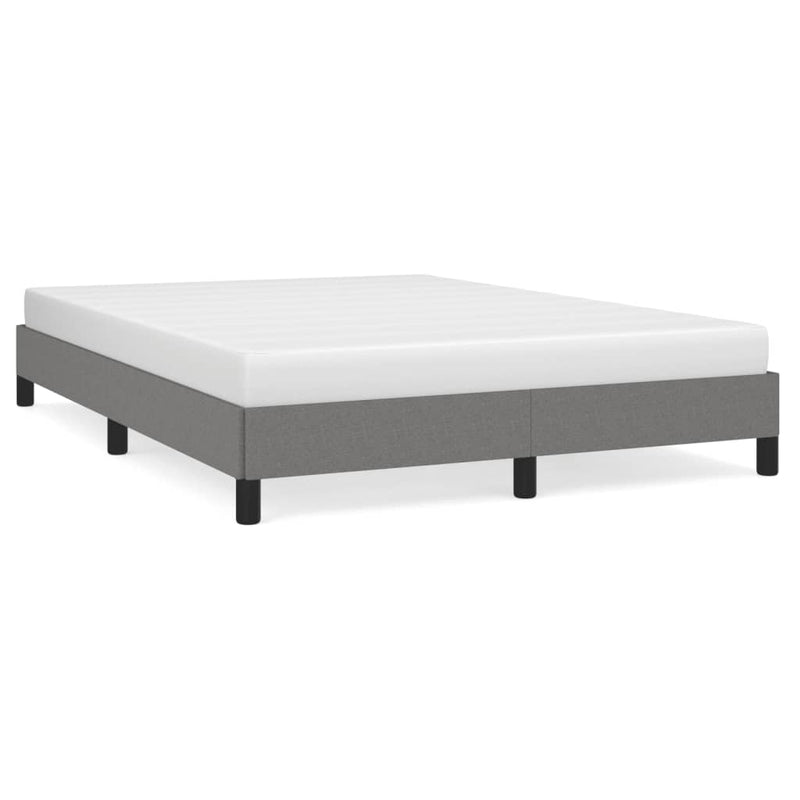vidaXL Bed Frame without Mattress Dark Grey King Single Fabric