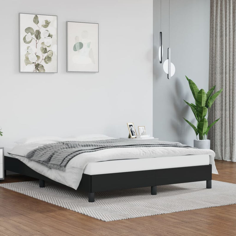 vidaXL Bed Frame without Mattress Black King Single Faux Leather