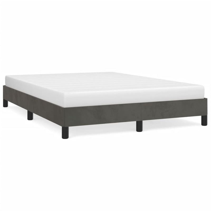 vidaXL Bed Frame without Mattress Dark Grey King Single Velvet