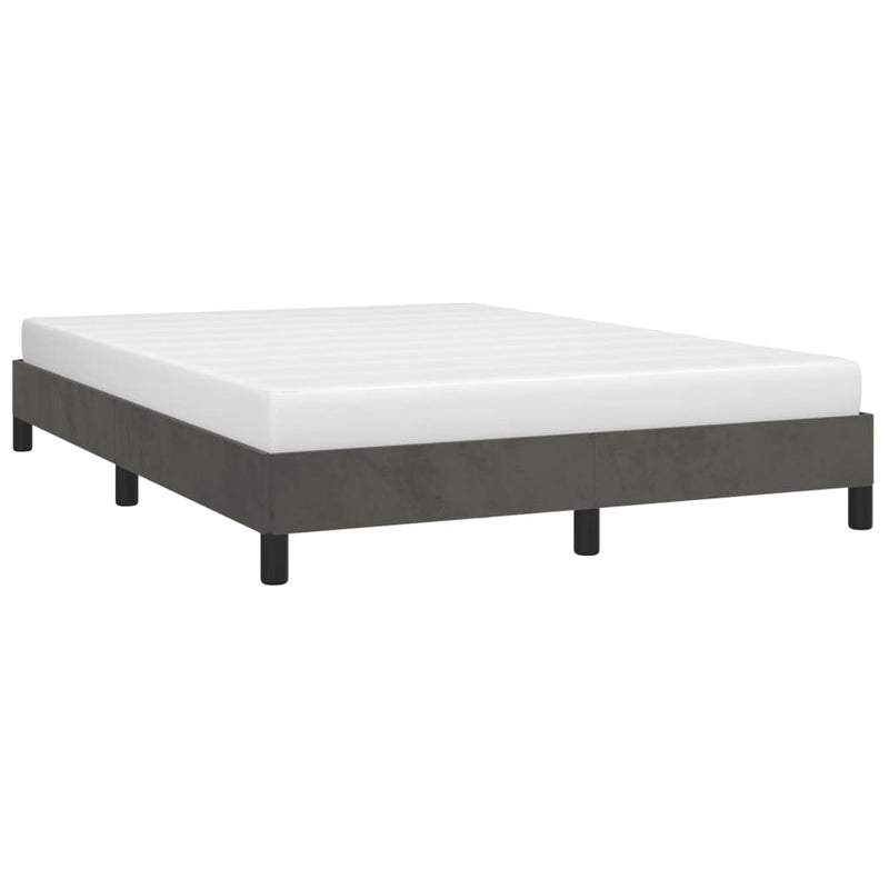 vidaXL Bed Frame without Mattress Dark Grey King Single Velvet