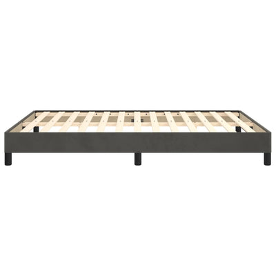 vidaXL Bed Frame without Mattress Dark Grey King Single Velvet