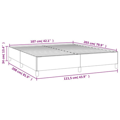vidaXL Bed Frame without Mattress Dark Grey King Single Velvet