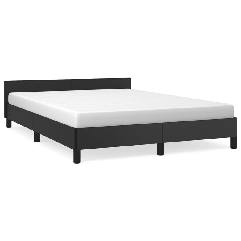 vidaXL Bed Frame without Mattress Black King Single Size Faux Leather