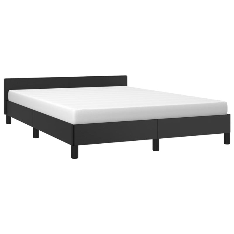 vidaXL Bed Frame without Mattress Black King Single Size Faux Leather