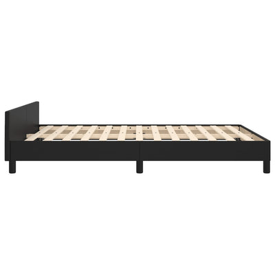 vidaXL Bed Frame without Mattress Black King Single Size Faux Leather