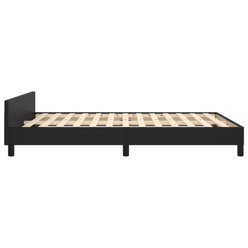 vidaXL Bed Frame without Mattress Black King Single Size Faux Leather
