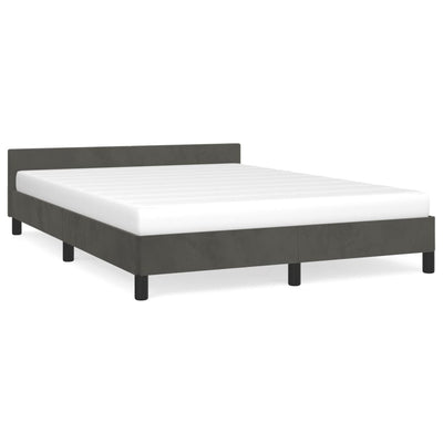 vidaXL Bed Frame without Mattress Dark Grey King Single Size Velvet