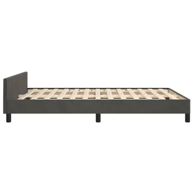 vidaXL Bed Frame without Mattress Dark Grey King Single Size Velvet