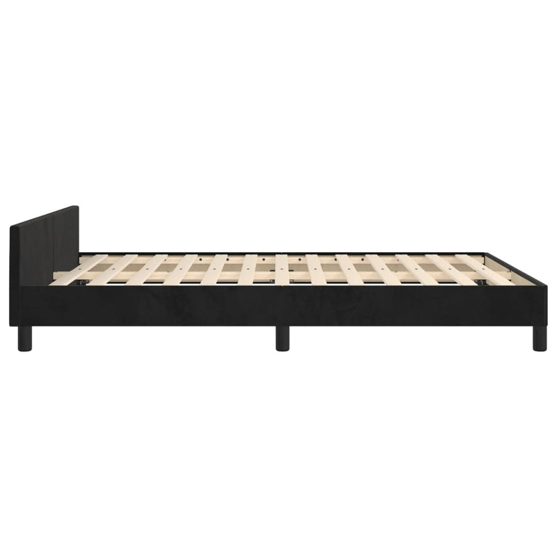 vidaXL Bed Frame without Mattress Dark Grey King Single Size Velvet