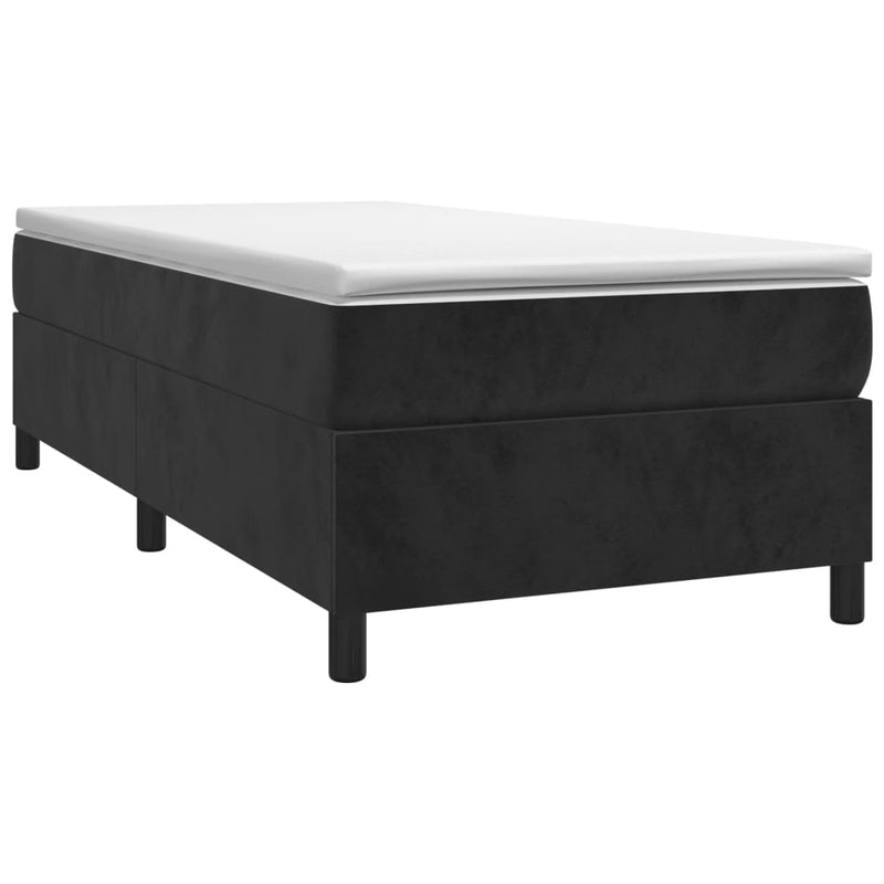 vidaXL Box Spring Bed without Mattress Black King Single Size Velvet