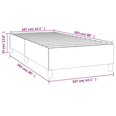 vidaXL Box Spring Bed without Mattress Black King Single Size Velvet