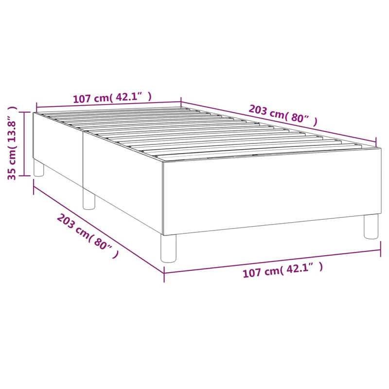 vidaXL Box Spring Bed without Mattress Black King Single Size Velvet