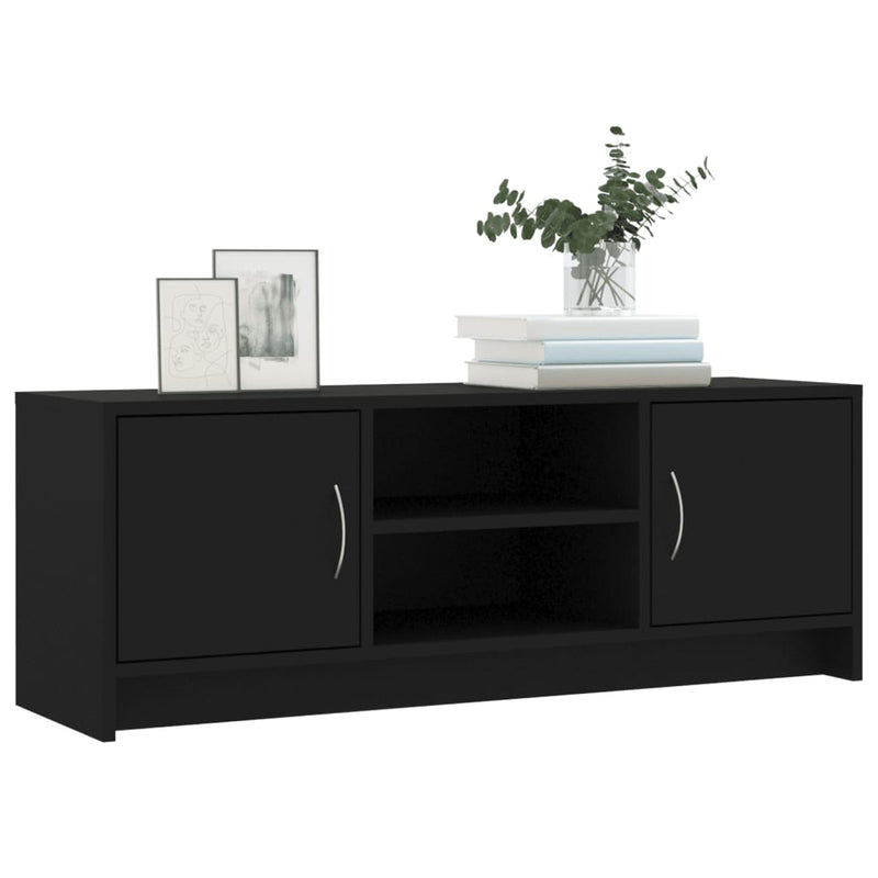 vidaXL TV Cabinet Black 102x30x37.5 cm Engineered Wood