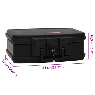 vidaXL Safe Box Black 38x32.5x16.5 cm