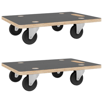vidaXL Transport Trolleys 2 pcs Round Ø38x11.5 cm 250 kg