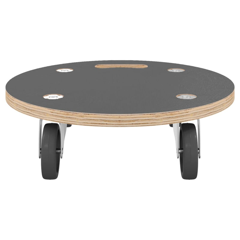 vidaXL Transport Trolleys 2 pcs Round Ø38x11.5 cm 250 kg