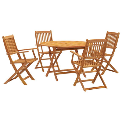 vidaXL 5 Pieces Garden Dining Set Solid Wood Acacia