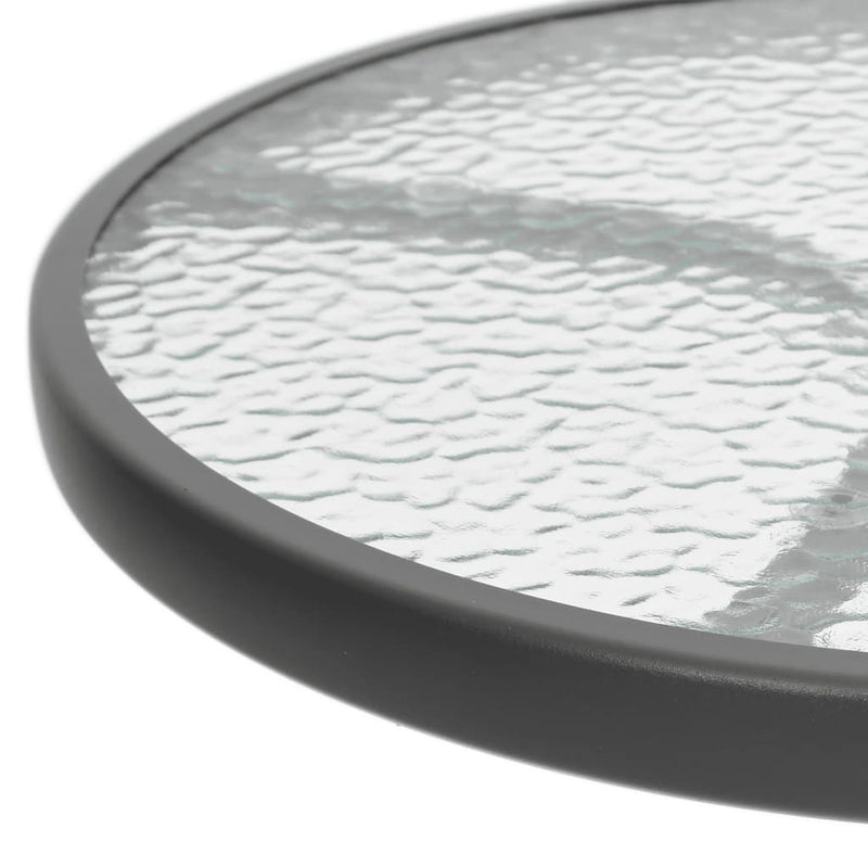 vidaXL 3 Piece Garden Dining Set Black Steel