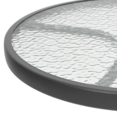 vidaXL 3 Piece Garden Dining Set Black Steel