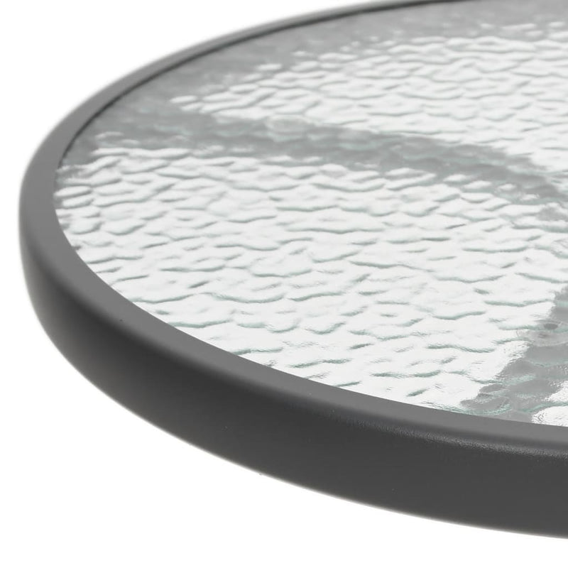 vidaXL 3 Piece Garden Dining Set Black Steel