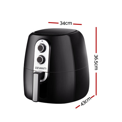 Devanti 7L Oil Free Air Fryer - Black