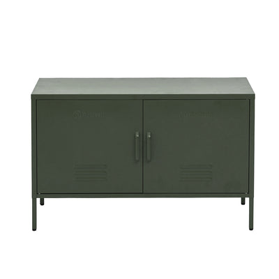 ArtissIn Base Metal Locker Storage Shelf Organizer Cabinet Buffet Sideboard Green