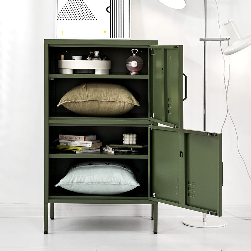 Artiss Buffet Sideboard Metal Cabinet - DOUBLE Green