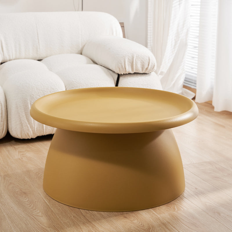 ArtissIn Coffee Table Mushroom Nordic Round Large Side Table 70CM Yellow