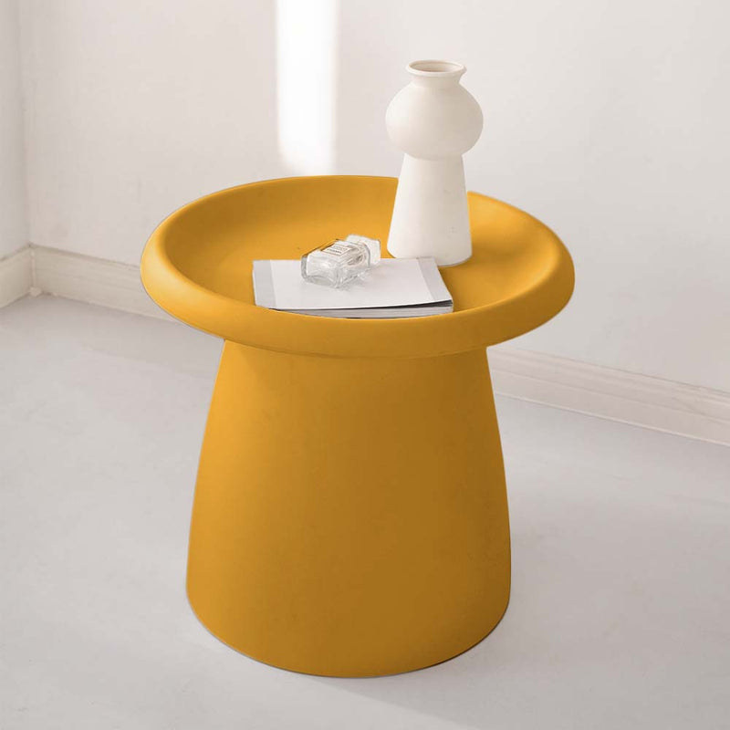 ArtissIn Coffee Table Mushroom Nordic Round Small Side Table 50CM Yellow