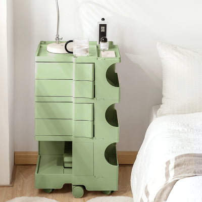 Artiss Storage Trolley Bedside Table 5 Tier Cart Boby Replica Green